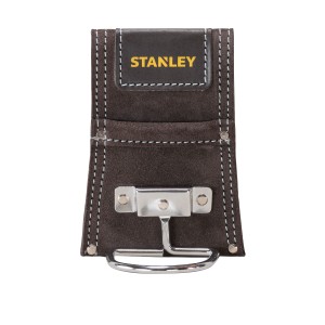 Portautensili Stanley in pelle per cintura da lavoro, marrone.