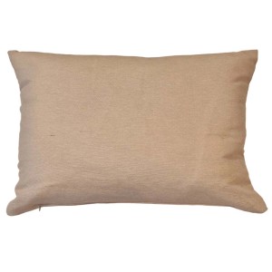 Fodera per cuscino decorativo beige, rettangolare. Cuscino decorativo per soggiorno e camera da letto.