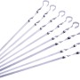 Spiedini per grigliata XXL set da 8 pezzi in acciaio inox, utensili per griglia con occhiello.