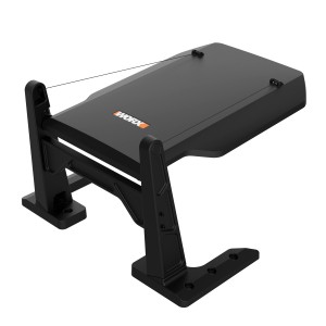 Worx Vision Garage WA0825, garage pieghevole per robot rasaerba in plastica nera.