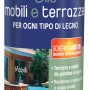 Barattolo di olio per legno per mobili e terrazze. Protegge e decora il legno per esterni.