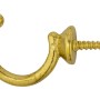 Gancio color oro con vite per bastoni per tende.