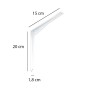 Reggimensola in alluminio 150x200 mm bianco opaco_4
