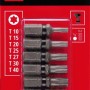 Set di inserti a impatto Einhell, 7 pezzi, T10-T40, 25 mm, per avvitatori e trapani.