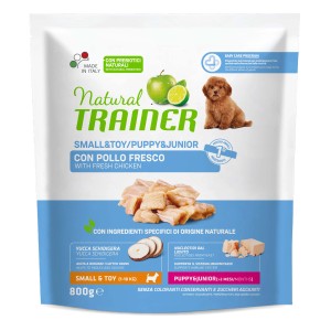 Natural Trainer cibo secco per cani di piccola taglia e cuccioli con pollo, 800g.