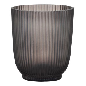 Vaso per orchidee Scheurich 314, Ø 8.5 cm, grigio opaco con texture a coste.