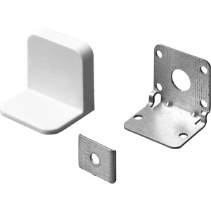 Hettich sicurezza per armadi, set da 2 pezzi in acciaio e plastica, bianco, per il montaggio di mobili.