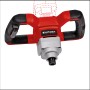 Einhell Power X-Change Miscelatore per vernice e malta TE-MX 18 Li, rosso/argento, con ampia maniglia e filettatura M14.