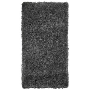 Tappeto a pelo lungo rettangolare grigio