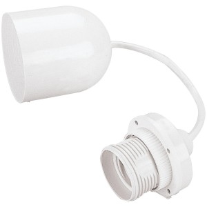 Portalampade t.b.t. bianca con portalampada e rosone.