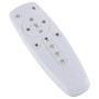 Telecomando per plafoniera LED con ventilatore Stralsund, telecomando in plastica bianca con vari pulsanti.