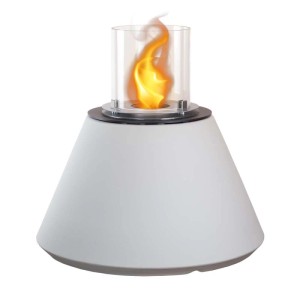 Camino a bioetanolo giardino Divina Fire Stromboli 3,4 kW Ø60xH56 cm bianco p.