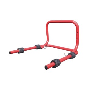 Supporto rosso t.b.t. per innesti di piante, con supporti imbottiti.