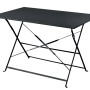 Tavolo da giardino t.b.t. nero rettangolare pieghevole.
