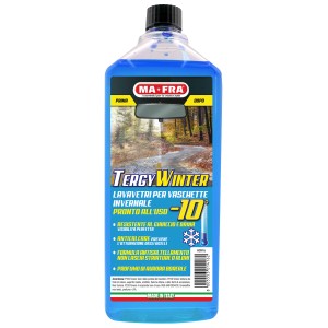 Liquido lavavetri Tergy Winter di MA-FRA per una visione chiara in inverno. Cura dell'auto per il sistema lavavetri.