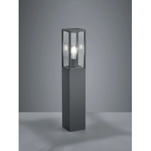 Lampada da esterno grigia t.b.t. con vetro trasparente per giardino e patio.
