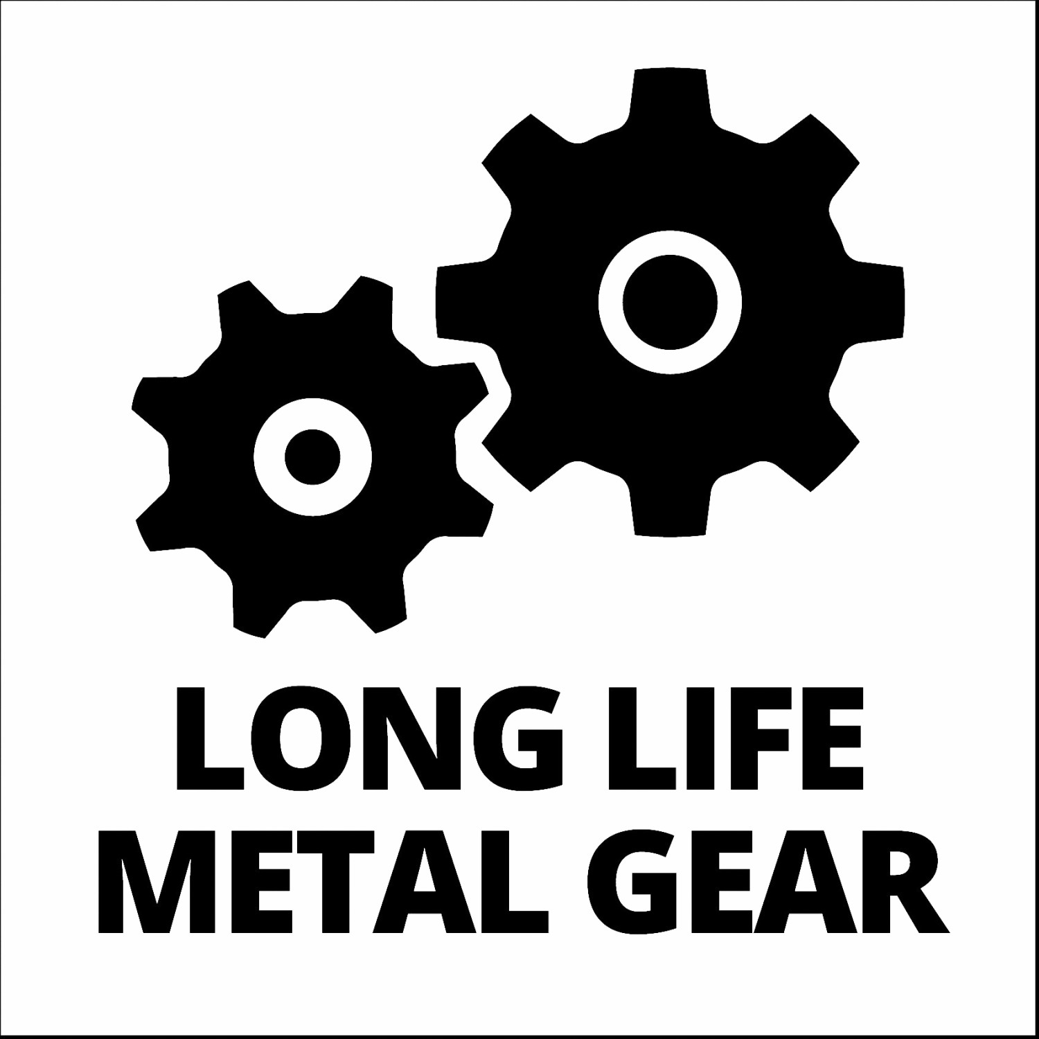 Simbolo per ingranaggio in metallo a lunga durata del tagliaerba a batteria Einhell GC-CG 18/1 Li-Solo.