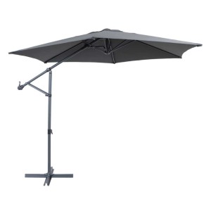 Ombrellone da giardino decentrato Ibrido 2 in 1 Ø 3 m Antracite