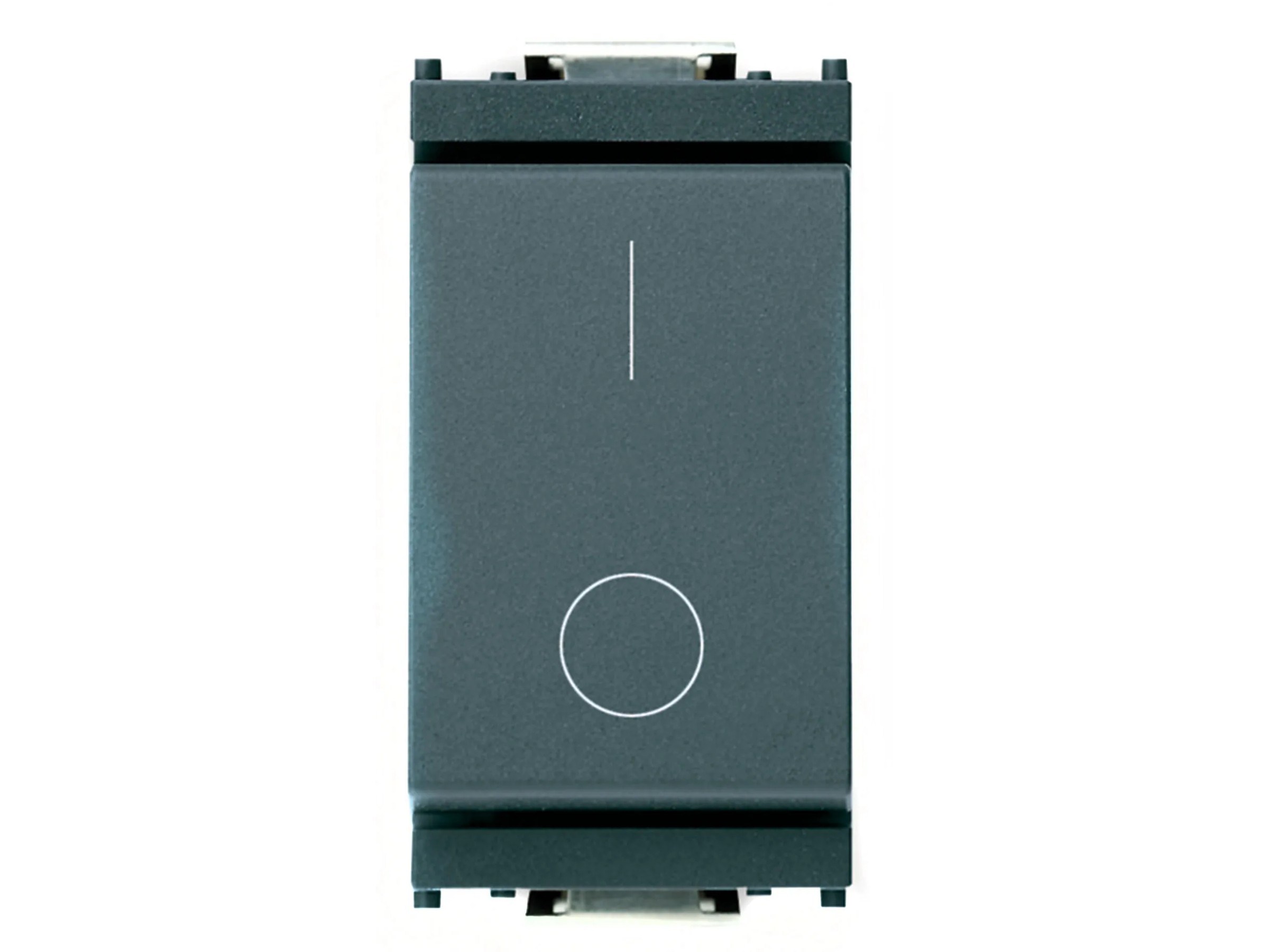 Interruttore a pressione da incasso, ø 25 mm, 250 V, 16 A, luce verde, spina piatta 6,3 mm