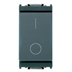 Inserto interruttore t.b.t. per interruttore luce, grigio.