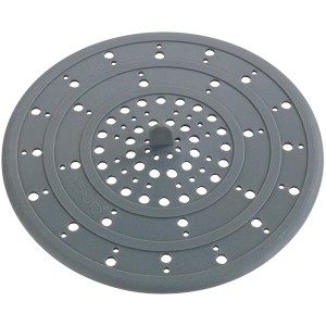 Wenko Filtro scarico in silicone grigio, Ø 12 cm, per cucina e bagno.