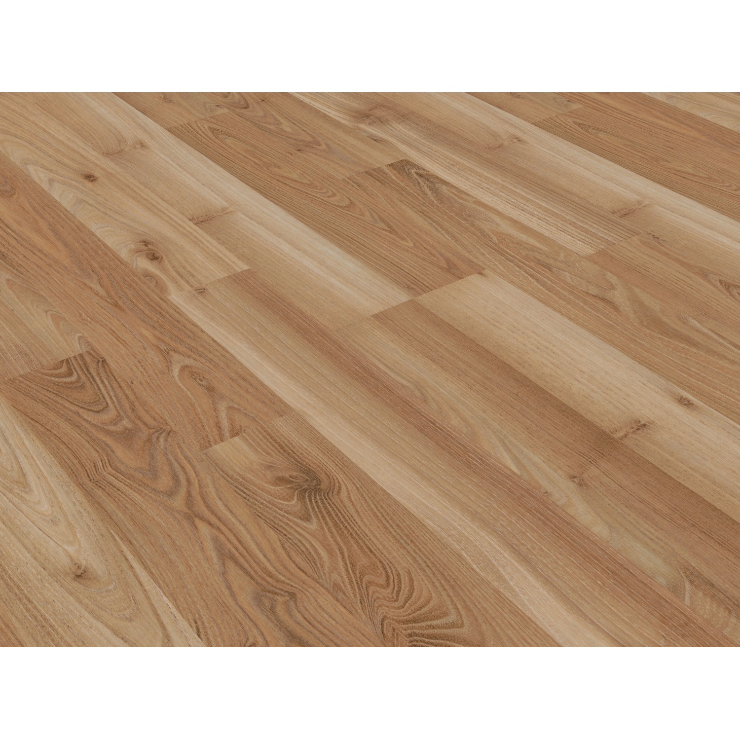 Pavimento laminato Comfort Quercia Royal Elm, aspetto legno chiaro con venature, per spazi residenziali e commerciali.