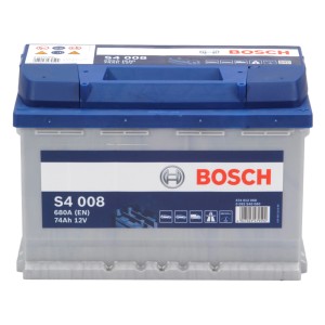 Batteria auto Bosch S4 008, 74 Ah, per auto, camion e furgoni.