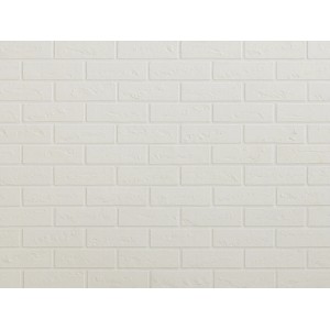 Rivestimento decorativo bianco 5x21 cm per interni, effetto mattone.