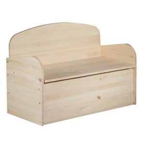 t.b.t. Cassapanca in legno chiaro, ideale come panca e per riporre oggetti.