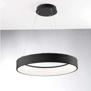 Lampadario a sospensione LED Noah 8000lm 60W CCT 60x10x150 cm nera