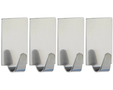 Ganci Appendiabiti Da Porta - 4 Pezzi, Acciaio Inox, Bianchi, Adesivo 3M, No Fori - Foto 8