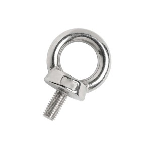 Bullone ad anello in acciaio inox per accessori nautici, robusto e durevole.