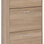 Scarpiera in MDF melamina 3 ante 60x24x115 cm marrone