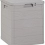 Mobile/baule grigio t.b.t. effetto legno per giardino o terrazzo.