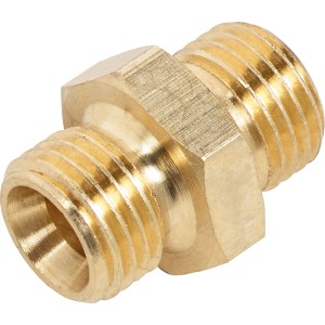 Raccordo doppio LUX 1/4 di pollice in ottone per accessori compressore.