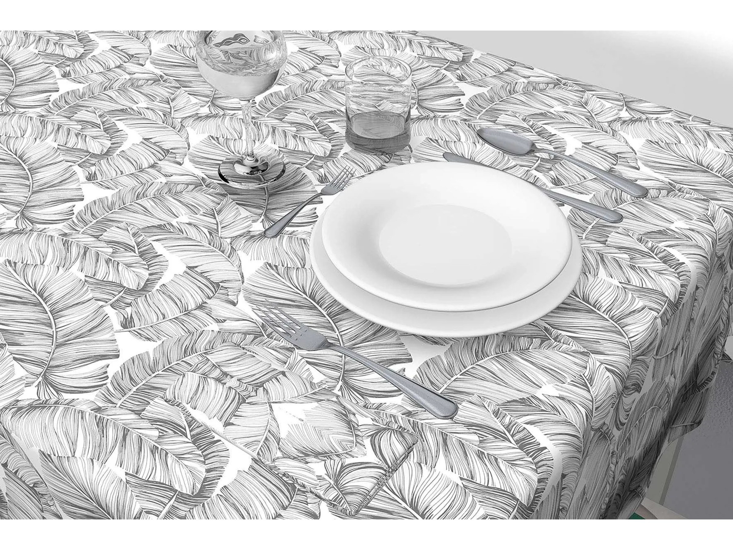 Tovaglia Douceur D'Intérieur Rettangolare 140x240 Cm – Nero/Argento, Tessuto Jacquard Con Fili Metallici - 2