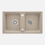 Lavello 2 vasche Idrostile Martí 435x180 mm sabbia