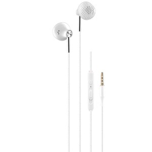 Cuffie in-ear bianche t.b.t. con cavo e microfono.