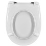 Sedile WC t.b.t. bianco visto dall'alto, adatto a qualsiasi bagno.