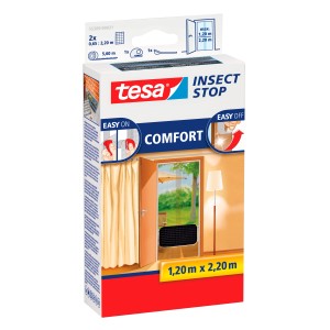 Confezione della zanzariera per porta Tesa Comfort antracite, 120x220cm con velcro.