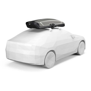 Box da tetto per auto Vector L titanio opaco bicolore