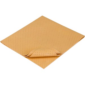 Panno auto in pelle sintetica CMI, giallo, per la cura e la pulizia dell'auto.
