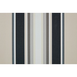 Tenda a rullo t.b.t. con motivo a righe beige, grigio e nero.