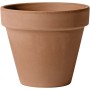 Vaso per piante standard Deroma, 31 cm, Mocca. Classico vaso in terracotta per interni ed esterni.