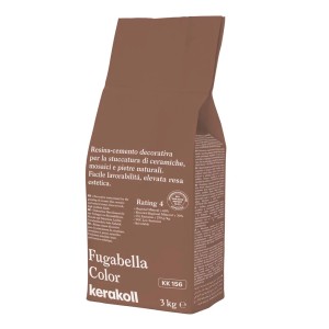Fugabella Color Kerakoll stucco, confezione marrone, 3 kg. Per piastrelle, mosaici e pietra naturale.