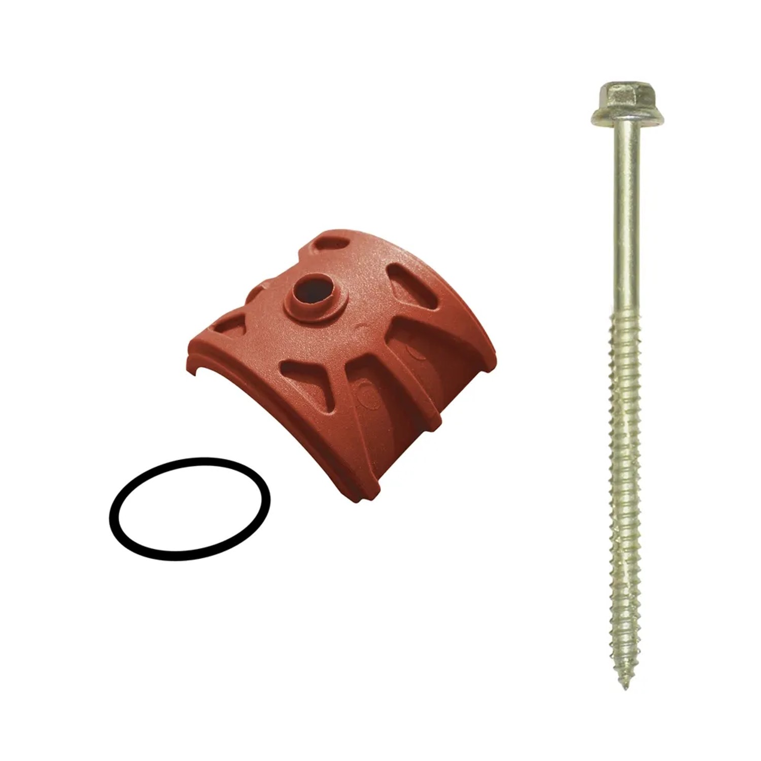 t.b.t. per coperture plastiche e lastre alveolari: vite, guarnizione e distanziale.