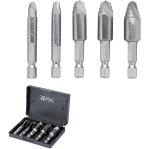 t.b.t. Set foratura con 5 utensili e scatola di immagazzinaggio.