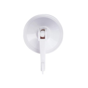 Gancio autoadesivo bianco per bagno o cucina.