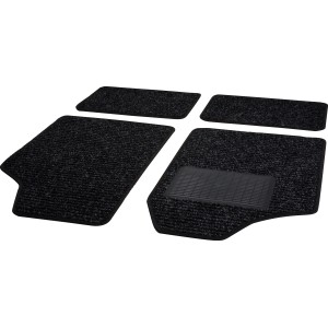 CMI Tappetini auto in tessuto, set da 4 pezzi, velluto con retro gommato per una presa ottimale.
