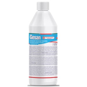 Flacone di disinfettante Gesan per superfici e pavimenti.